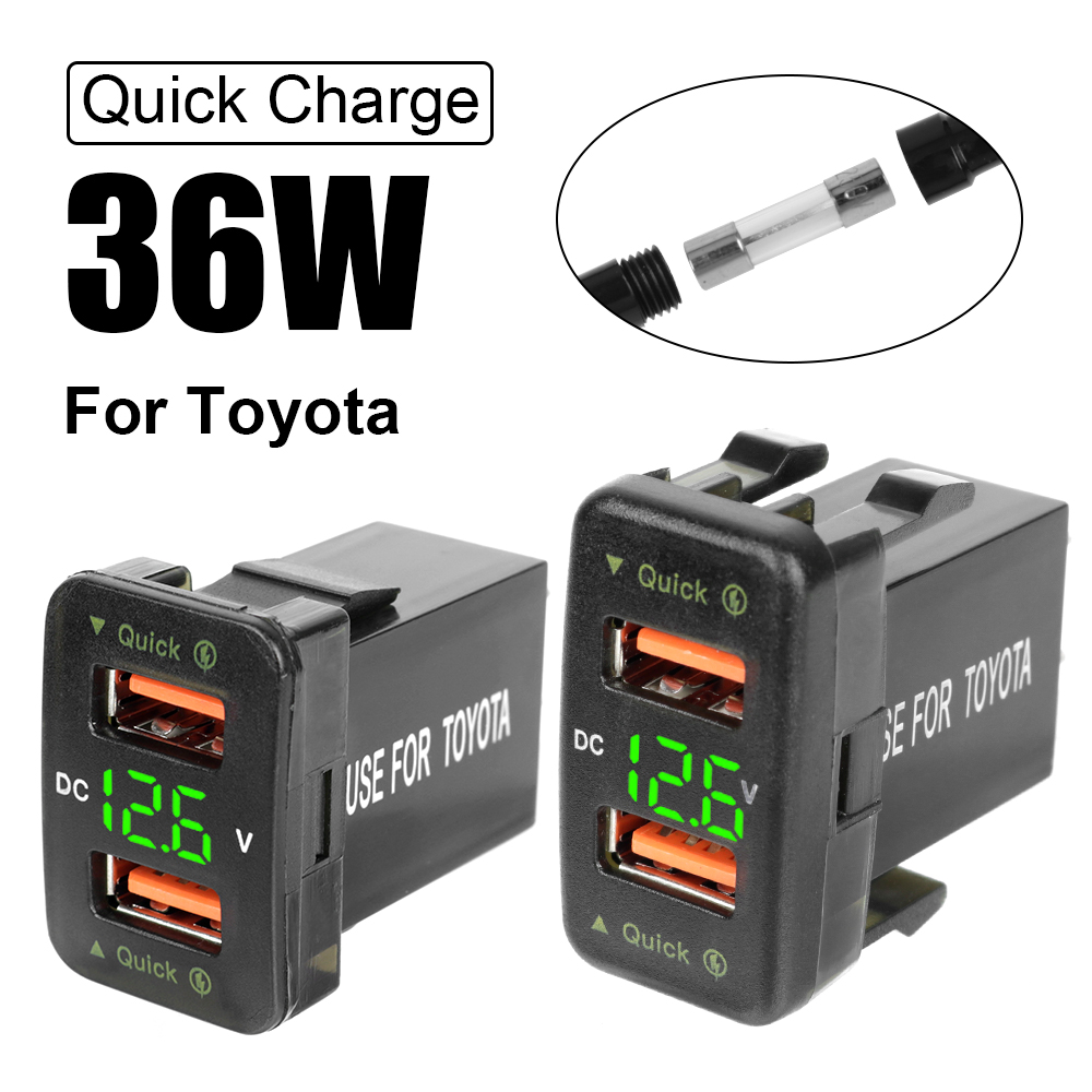 Car Accessories Qc - Adaptor daya Aksesori Mobil LED untuk