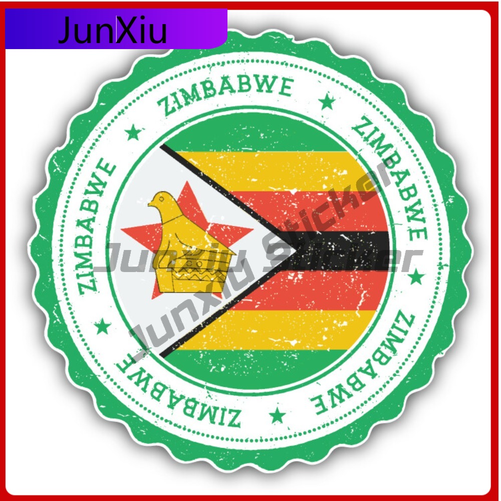 Car Accessories Zimbabwe - Stiker Mobil Bendera Dunia Zimbabwe Grunge,