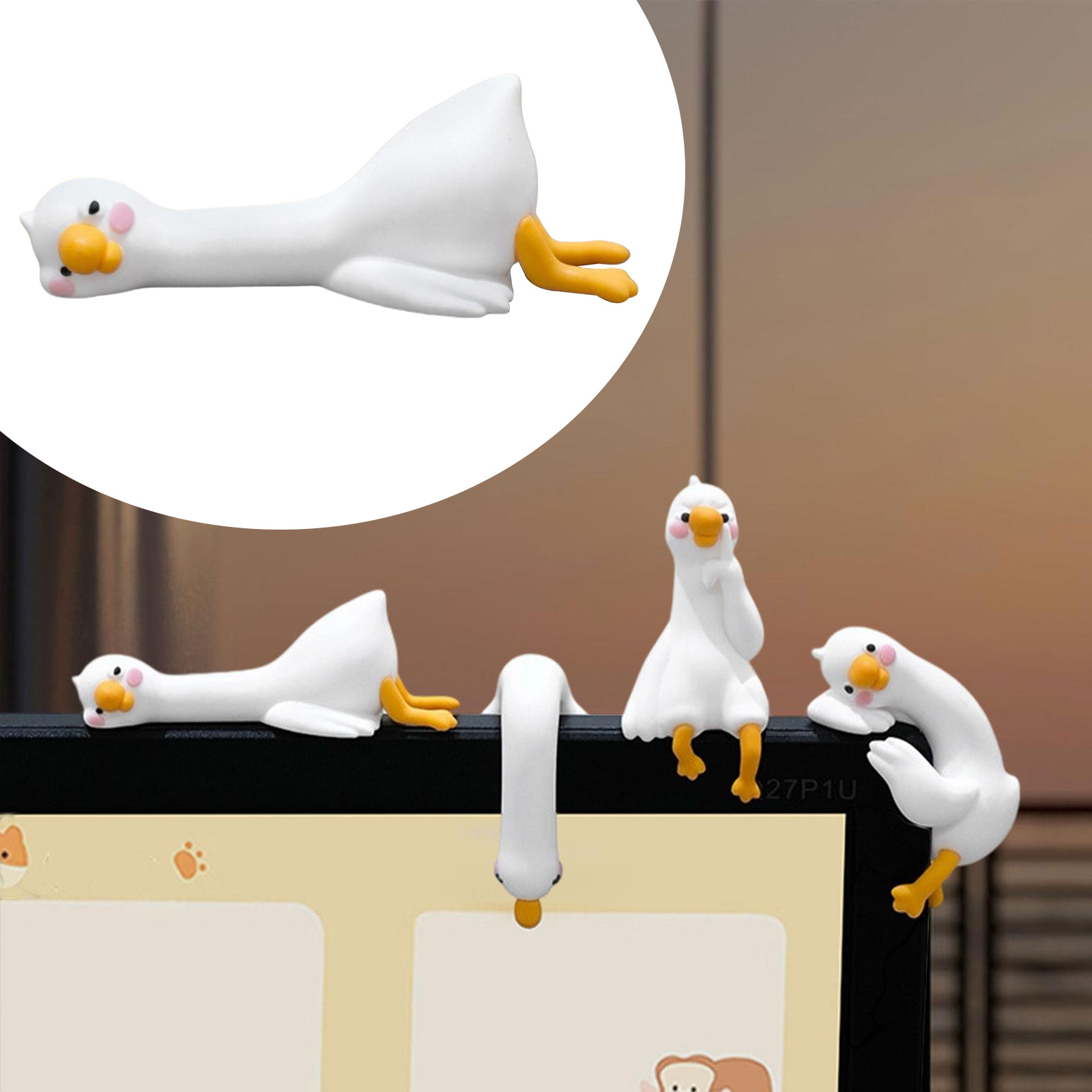 Car Accessories Gift Ideas - Patung Bebek 3D Lucu Mini Ornamen