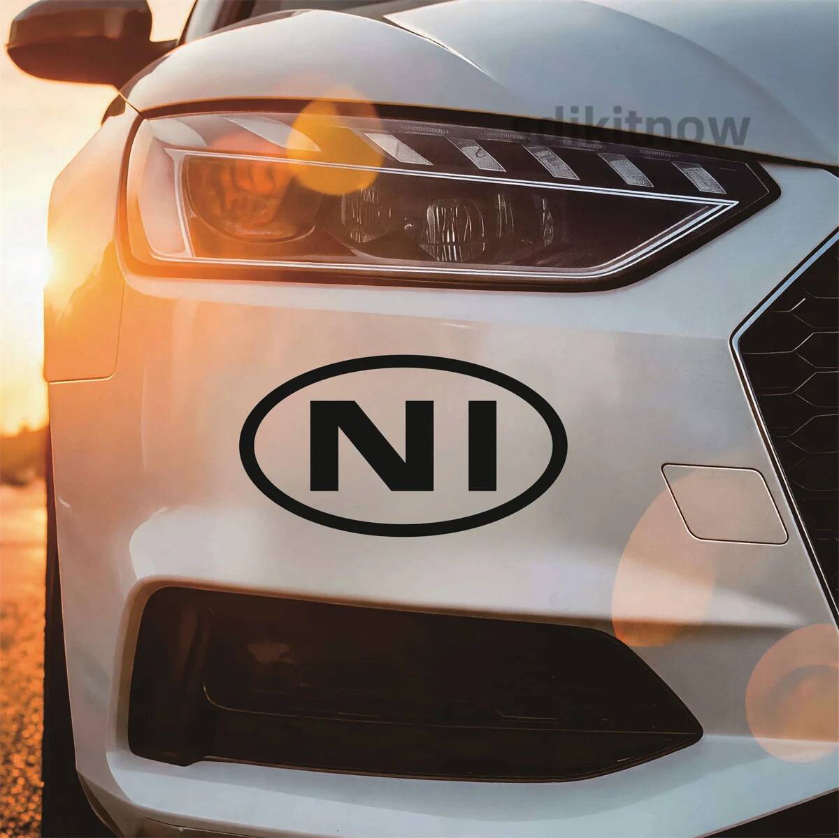 Car Accessories Ireland - Stiker Mobil Huruf NI Irlandia Utara