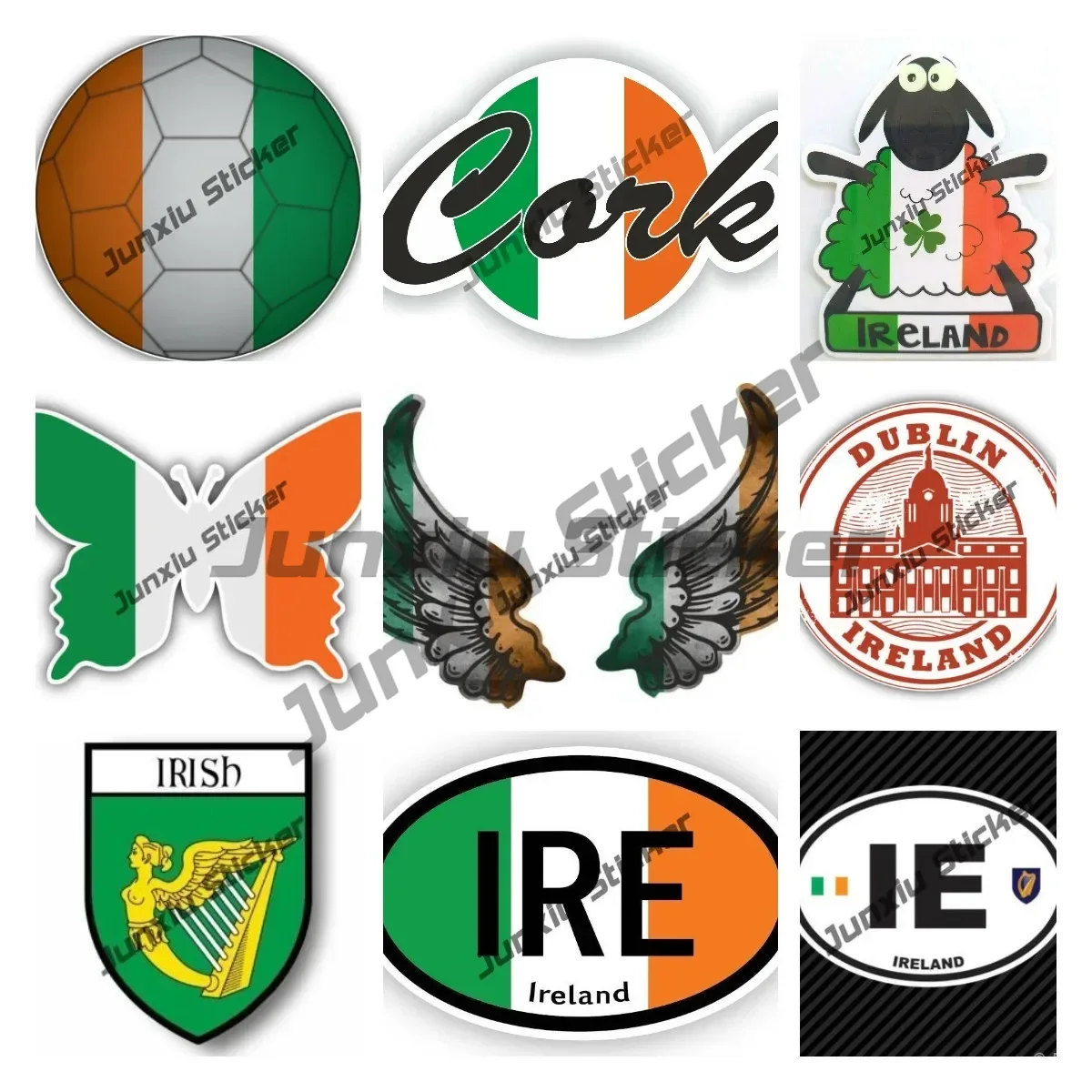 Car Accessories Ireland - Stiker mobil motor kreatif sayap bendera