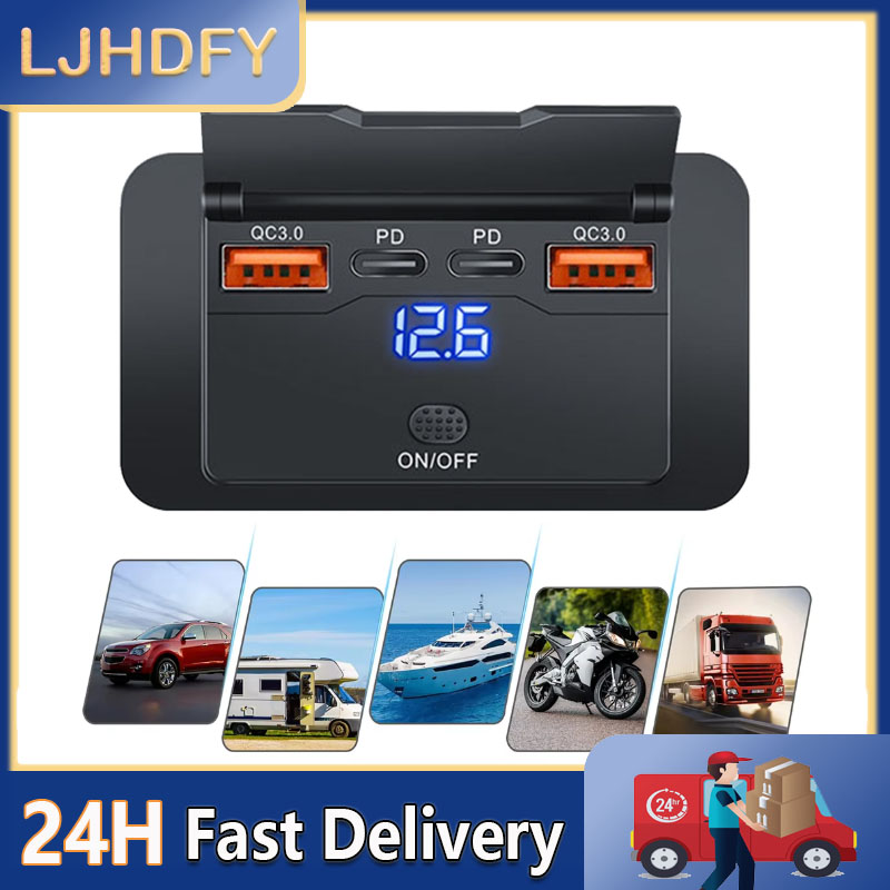4 Port Dual PD Dual QC 3.0 USB - Car Accessories Qc ulasan dan harga