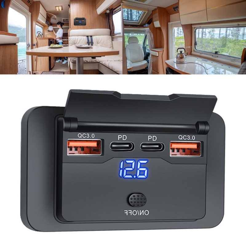 4 Port Dual PD Dual QC 3.0 USB - Car Accessories Qc ulasan dan harga