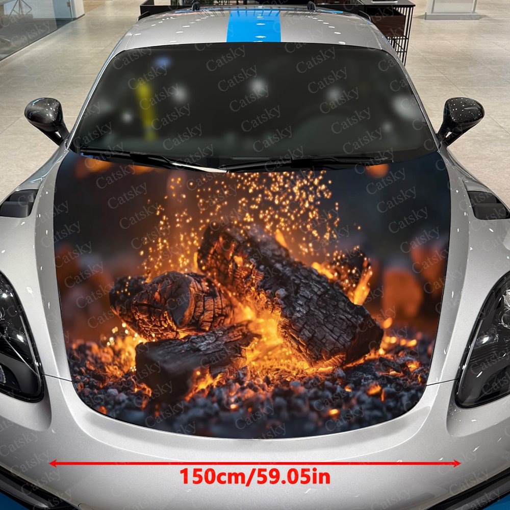 Stiker Kap Mobil Bonfire Pile  - Car Accessories Gift Ideas ulasan dan harga