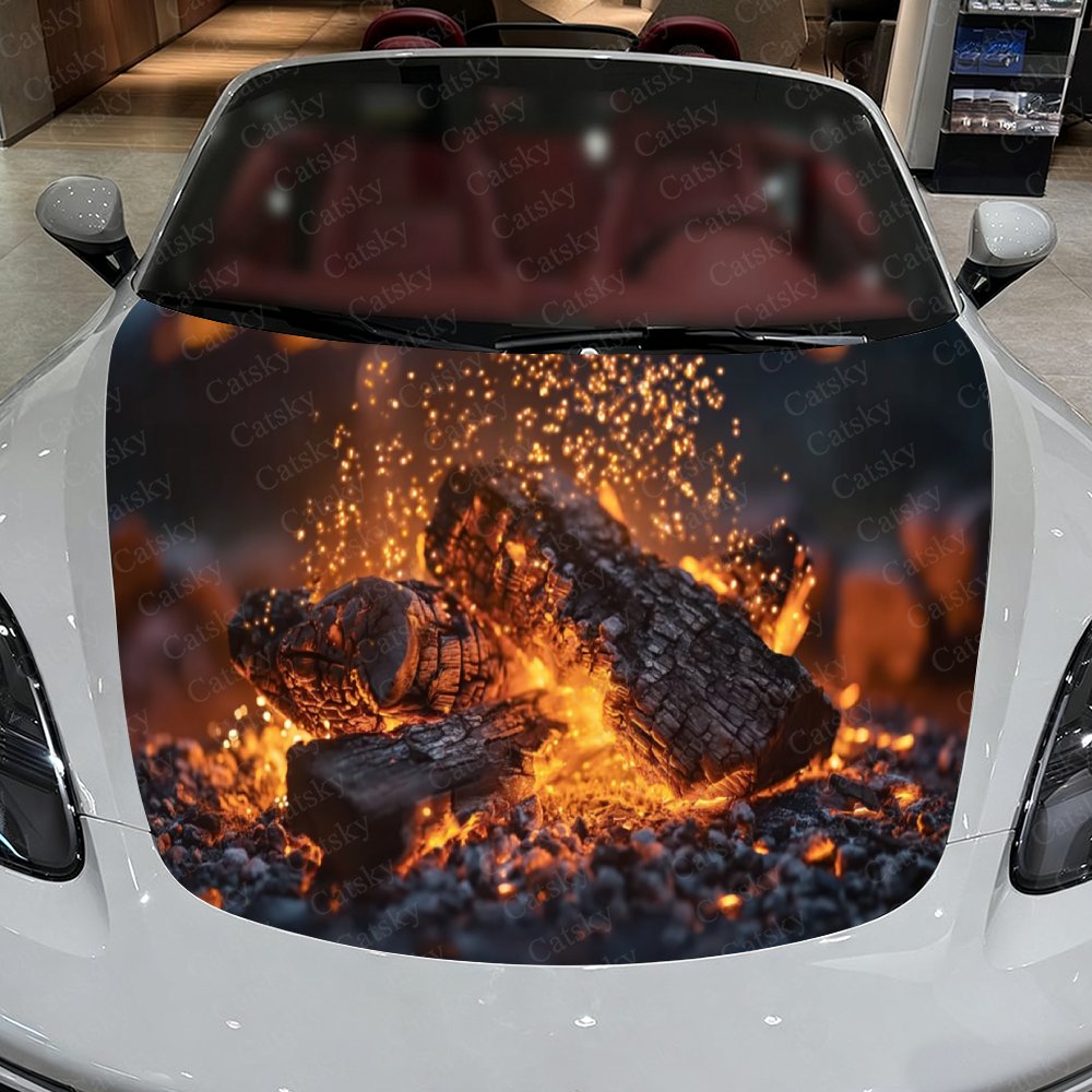 Stiker Kap Mobil Bonfire Pile  - Car Accessories Gift Ideas ulasan dan harga