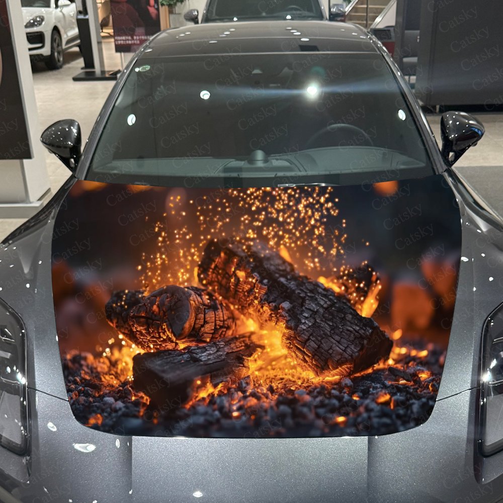 Stiker Kap Mobil Bonfire Pile  - Car Accessories Gift Ideas ulasan dan harga