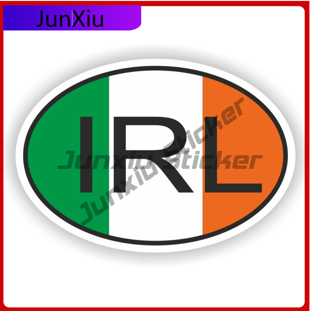 Stiker Oval Kode Negara IRL Ir - Car Accessories Ireland ulasan dan harga