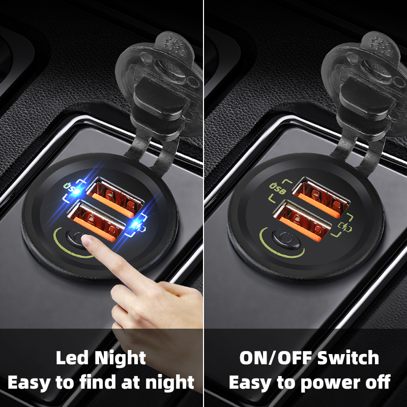 Soket adaptor Port mobil, QC3. - Car Accessories Qc ulasan dan harga