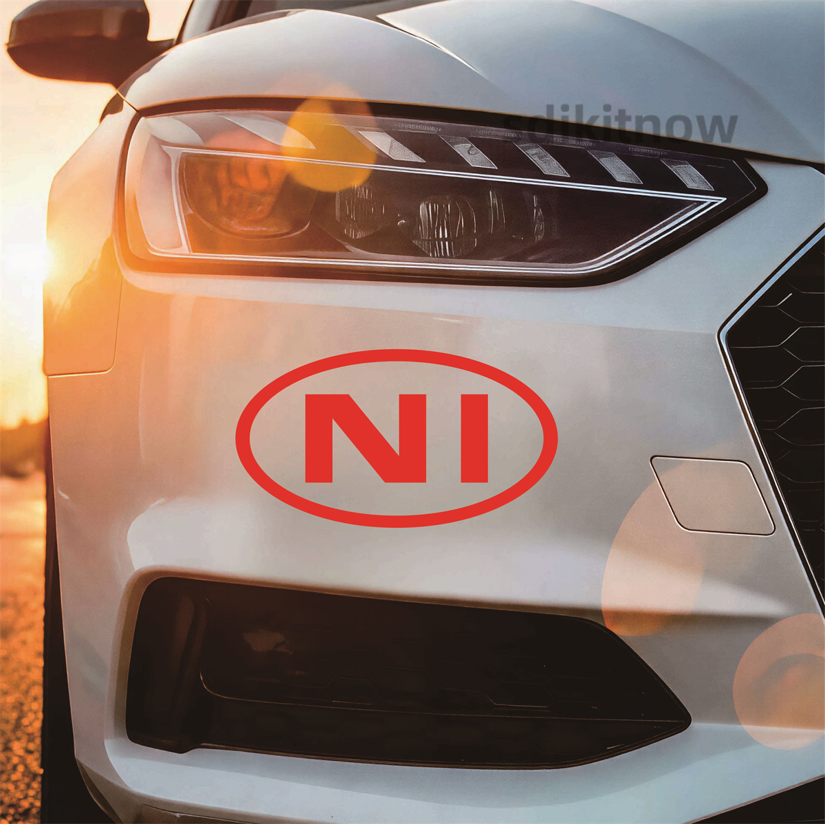 Stiker Mobil Oval Northern Ire - Car Accessories Ireland ulasan dan harga