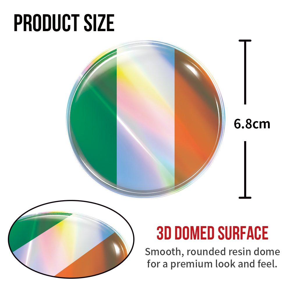 Stiker Resin 3D Bendera Irland - Car Accessories Ireland ulasan dan harga