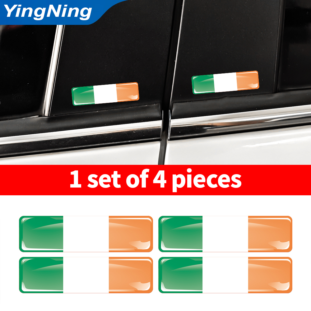 4 Buah Stiker Mobil Bendera Ir - Car Accessories Ireland ulasan dan harga